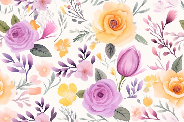 Pastel Paradise Textures florales sans couture Kit de motifs floraux Petunia Dreams