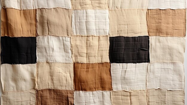 patchwork asymétrique en sackcloth dans le style de la texture chaos 80 ar 169 style raw styliz