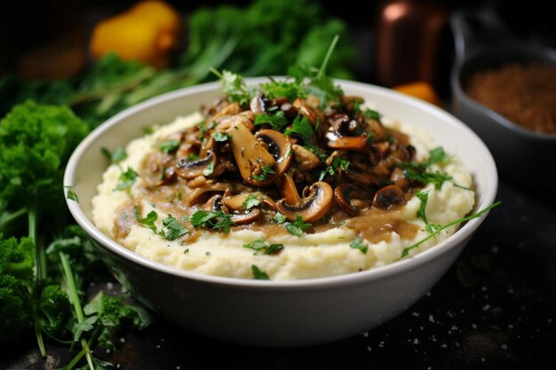 Pâte à base de champignons savoureux