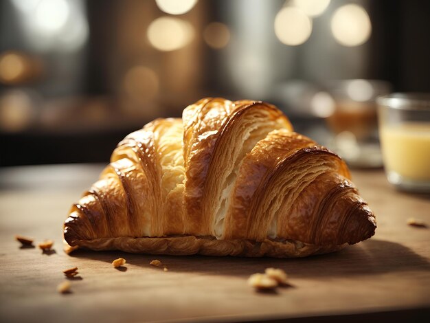 Pâte feuilletée pour croissants français haut de gamme, idéale pour les amateurs de desserts