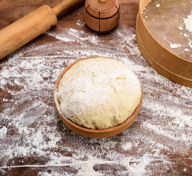 Pâte à levure à base de farine de blé blanche