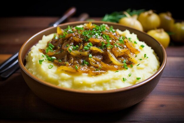 Pâte de pomme de terre à l'échalote rôtie et moelleuse