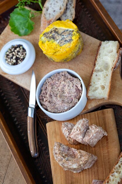 Photo pâté de porc et foie gras