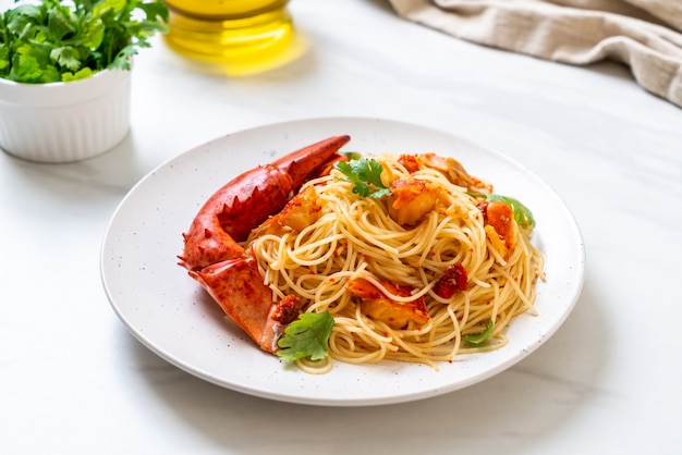 Pâtes all&#39;astice ou spaghetti de homard