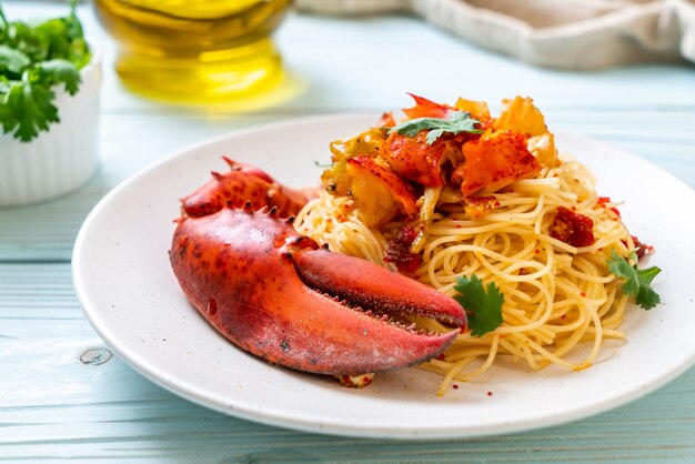 Pâtes all&#39;astice ou spaghetti de homard