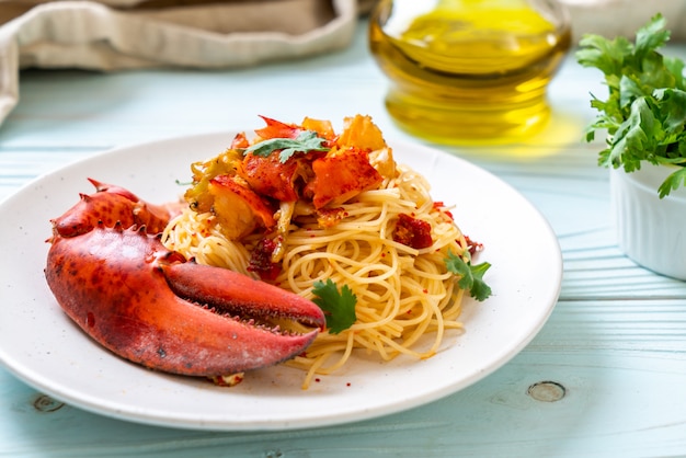 Pâtes all&#39;astice ou spaghetti de homard