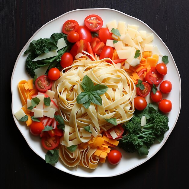 Pâtes aux légumes et sauce tomate