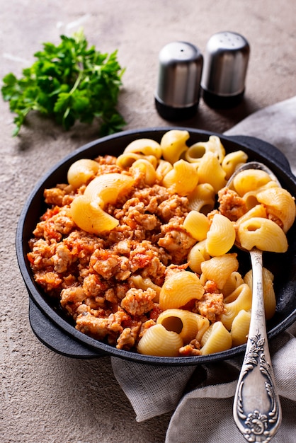 Pâtes Bolognaises à la sauce à la viande