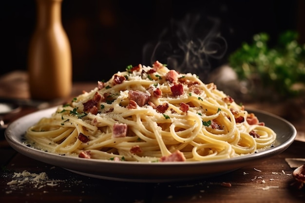 Pâtes carbonara Italie Générer Ai