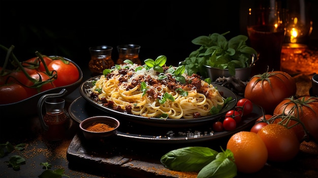 Pâtes carbonara à la tomate fraîche