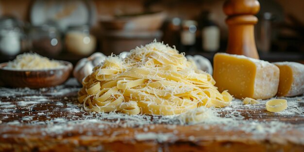 Les pâtes classiques sur le fond de la cuisine, le régime alimentaire et le concept alimentaire