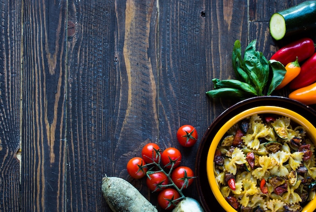 Pâtes italiennes aux légumes