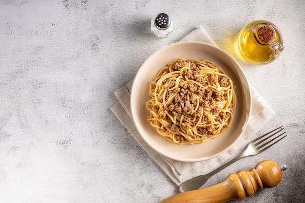 Pâtes spaghetti à la viande hachée