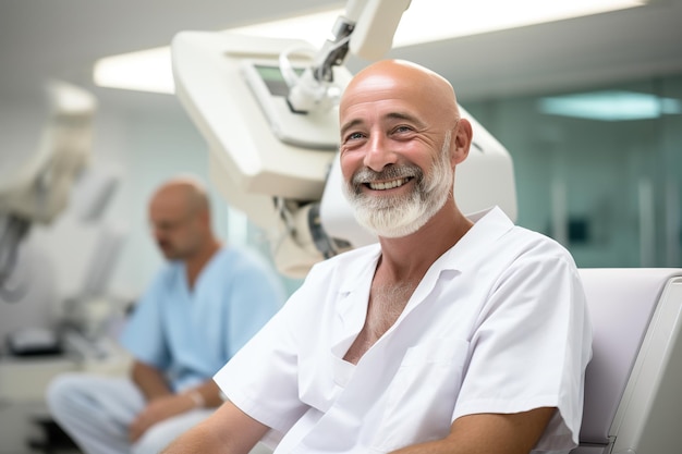 Patient atteint d'un cancer positif à l'hôpital généré par l'IA