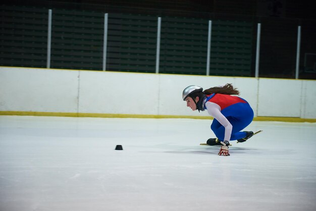 Photo patinage de vitesse