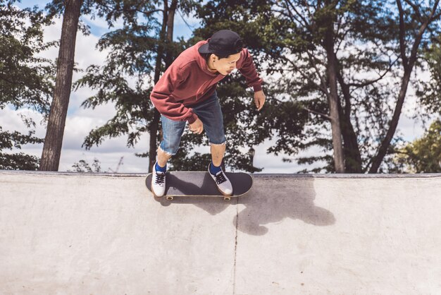 Patineur en action