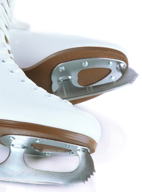 Patins artistiques sur blanc