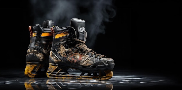 Patins de hockey vieux