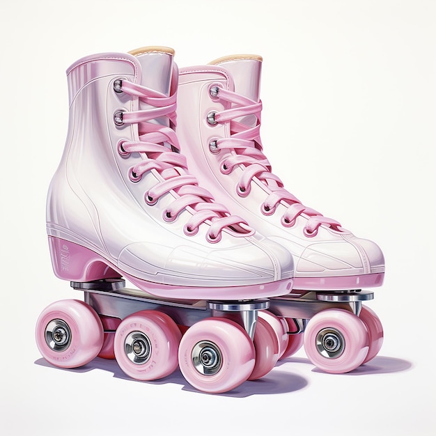 Patins à roulettes roses normaux