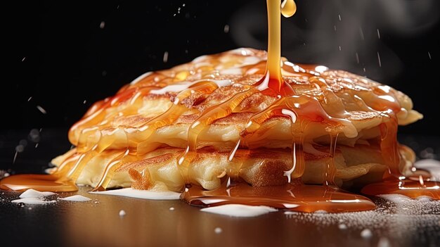 Photo une pâtisserie avec un goutte-à-goutte goutte à goutte de lui