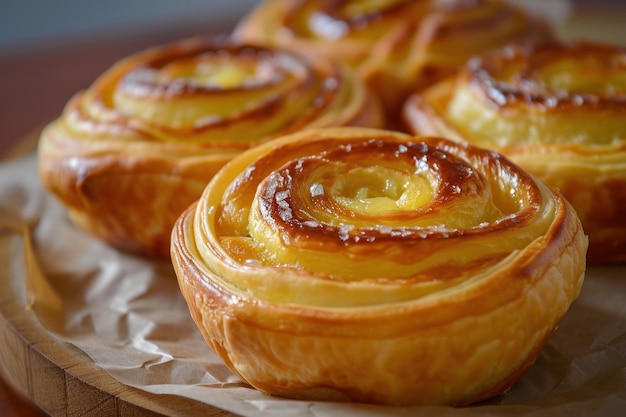 Pâtisserie en spirale au four générer Ai