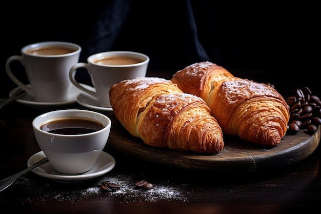 Pâtisseries sucrées et café