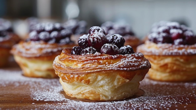 Des pâtisseries variées sur la table