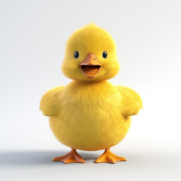 Pato amarillo dessin animé 3d canard drôle jaune animal ave