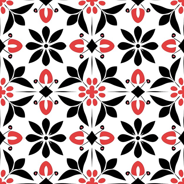 Pattern Lychee avec des motifs de fleurs et des dessins féminins avec l'encre de tatouage d'art sans couture Sy Tile