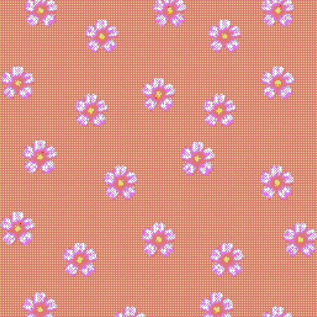 Pattern pixelé sur le thème de l'été