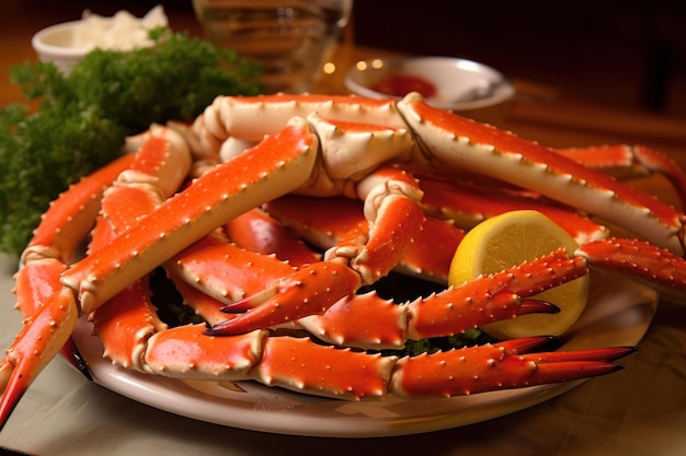 Pattes de crabe royal d'Alaska