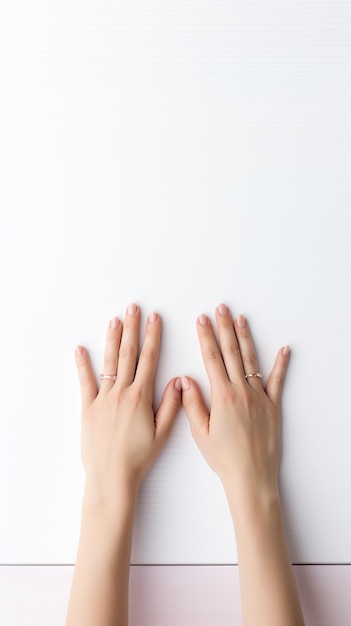 Photo paume ou poignet féminin élégant isolé sur blanc