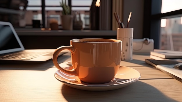 Pause au travail café dans une atmosphère de bureau pour recharger l'énergie