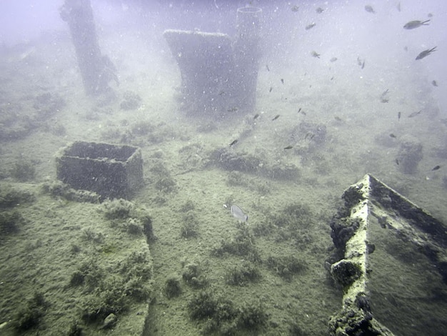 Épave sous-marine. Naufrage sous-marin.