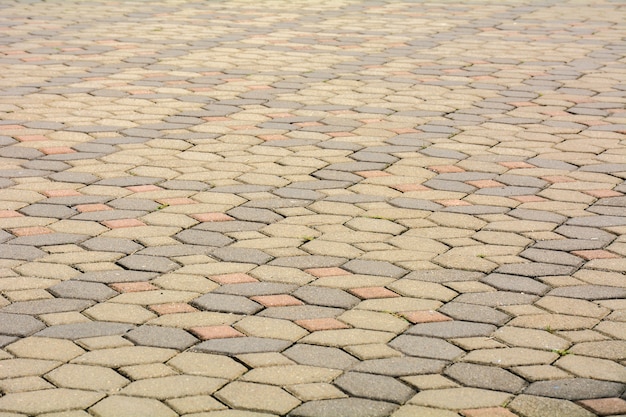 Pavés de brique sur un trottoir