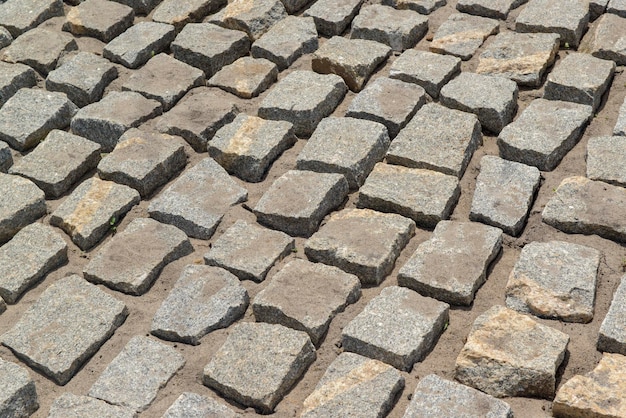 Photo les pavés qui forment le fond les pavés utilisés dans les rues du brésil