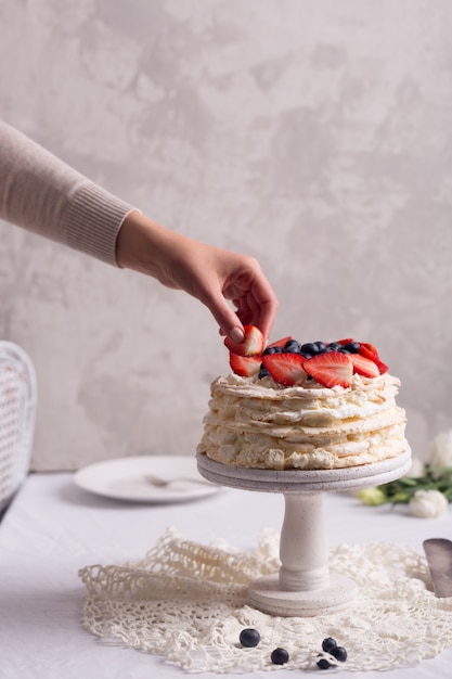 Pavlova aux fraises