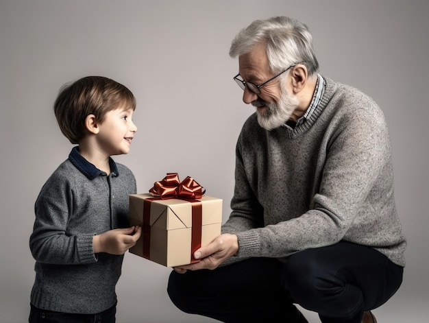 payer et fils célébrant la fête des pères