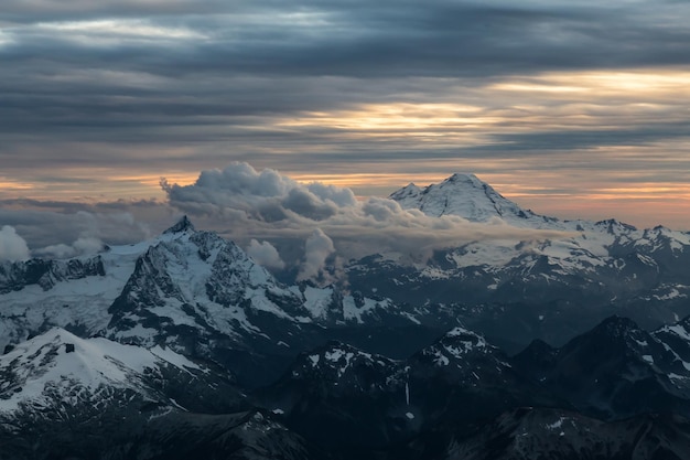 Paysage Aérien Dramatique Fond De Montagne Américaine