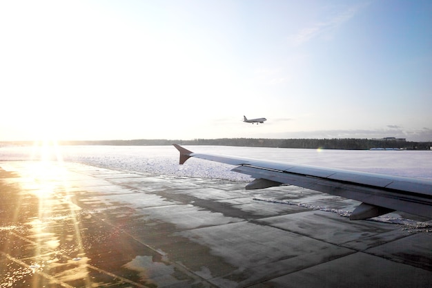 Paysage d'aérodrome à Airport.Moscou