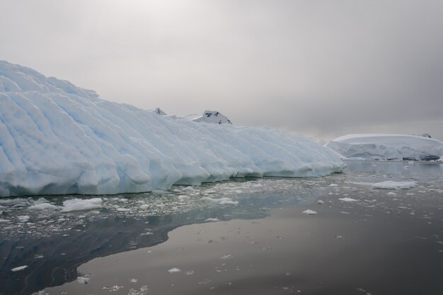 Paysage antarctique avec iceberg