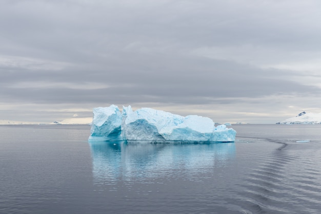 Paysage antarctique avec iceberg