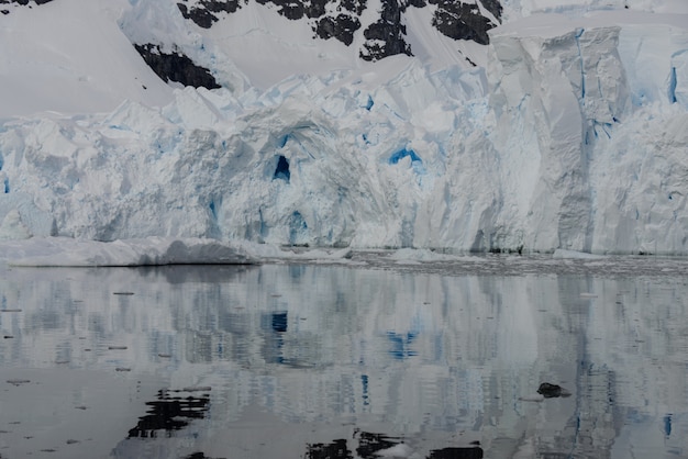 Photo paysage antarctique avec réflexion