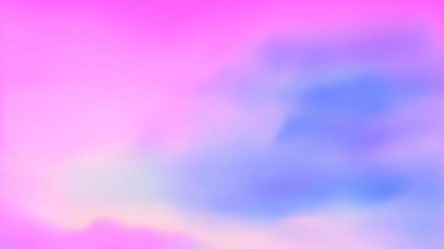 Paysage d'aquarelle au coucher du soleil avec des nuages violets dans le fond du ciel