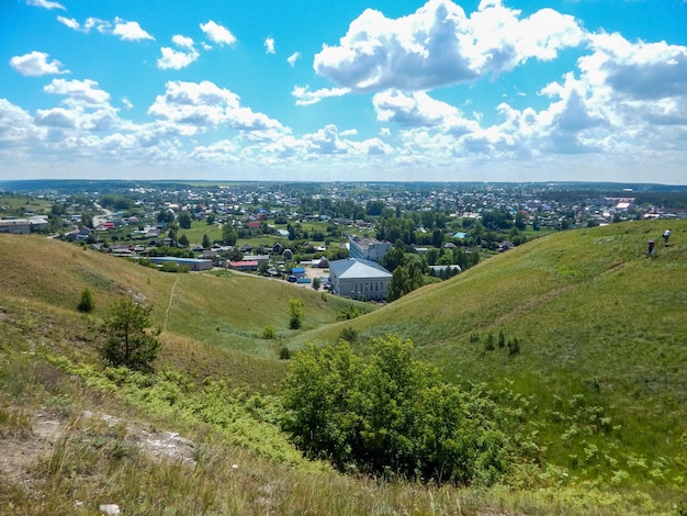 paysage avec arbres et ciel