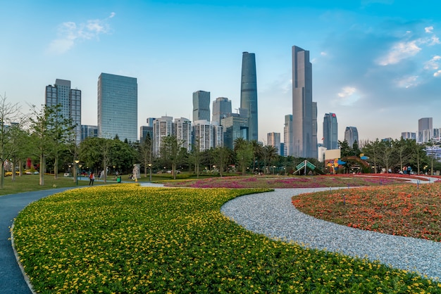 Paysage architectural urbain à Guangzhou