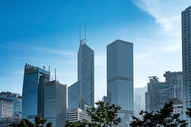 Le paysage architectural urbain moderne de Hong Kong