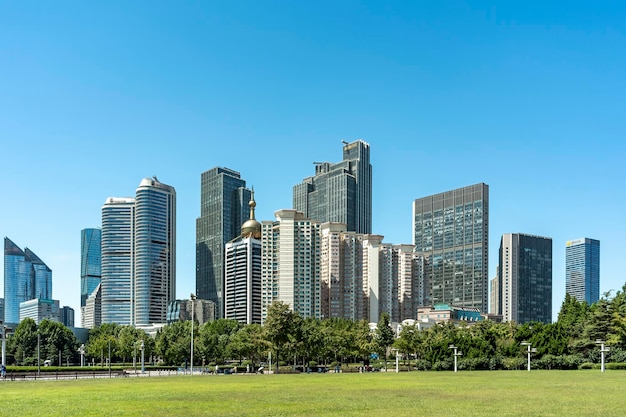 Paysage architectural urbain moderne de Qingdao Chine