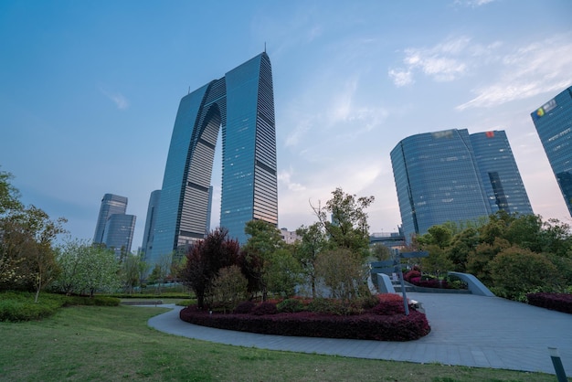 Paysage architectural urbain moderne de Suzhou en Chine