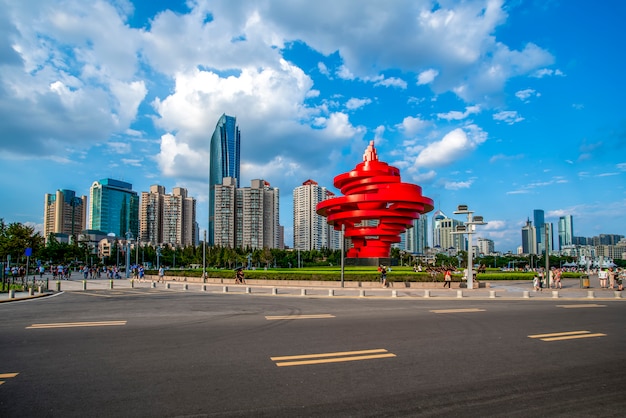 Paysage d&#39;architecture urbaine moderne à Qingdao